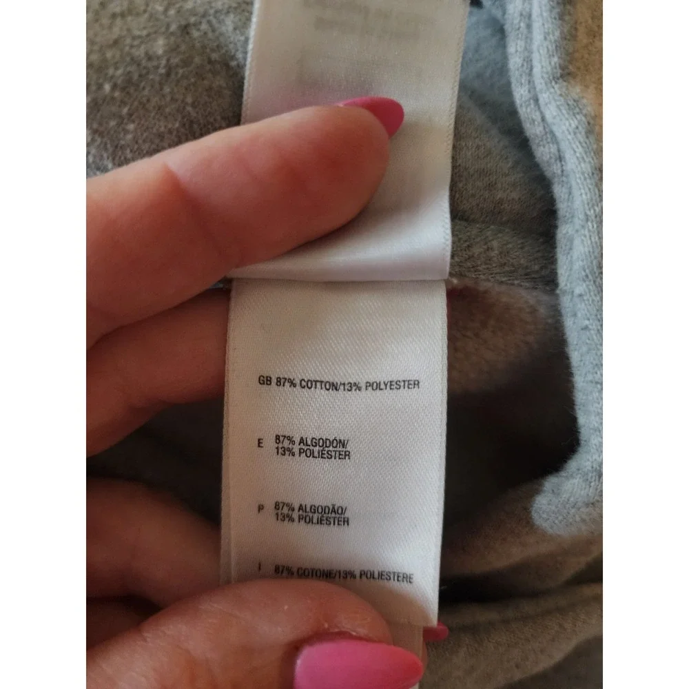 The North Face Mens Gray Hoodie Pullover Logo Spellout‎ Size L